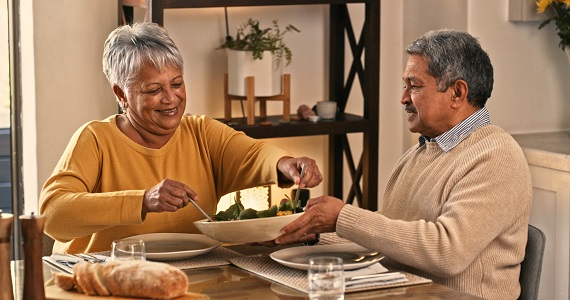 couple having a healthy meal together