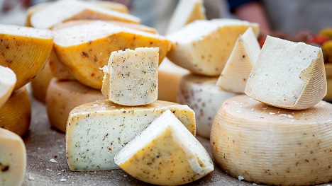 blocks and slices of cheese