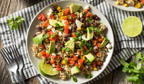 Healthy Mexican burrito bowl