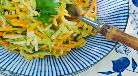 Grilled Summer Squash Salad On A Plate